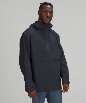 Lululemon 1/2 Zip Pullover Erkek Mont Lacivert | WRKGNJ-803