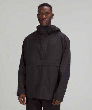 Lululemon 1/2 Zip Pullover Erkek Mont Siyah | OMCLAT-791