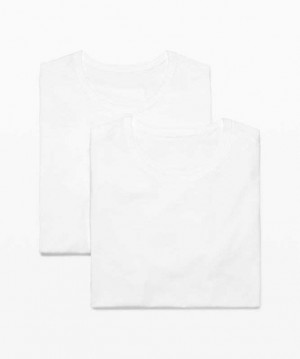 Lululemon 5 Year Basic T-Shirt 2 Pack Online Only Erkek Üstler Beyaz Beyaz | PCIVNT-578