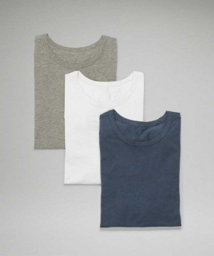 Lululemon 5 Year Basic T-Shirt 3 Pack Online Only Erkek Üstler Gri Mavi | OGFJDA-061