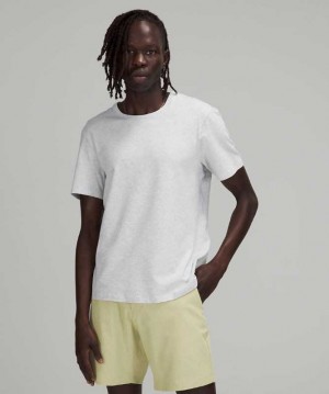 Lululemon 5 Year Basic Tee Sun Wash Erkek Üstler Açık Gri | NCPFEM-413