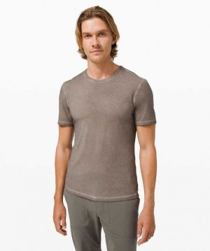 Lululemon 5 Year Basic Tee Sun Wash Erkek Üstler Açık Mavi | PZGDOS-429