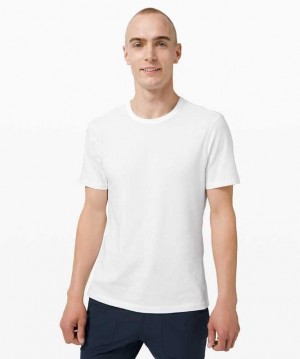 Lululemon 5 Year Basic Tee Sun Wash Erkek Üstler Beyaz | TEJUHR-946