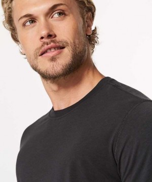 Lululemon 5 Year Basic Tee Sun Wash Erkek Üstler Siyah | EJARMF-315
