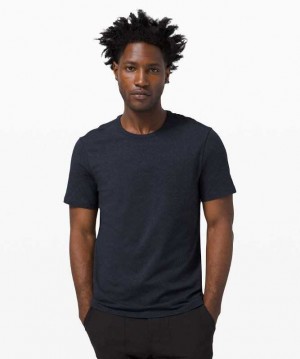 Lululemon 5 Year Basic Tee Sun Wash Erkek Üstler Lacivert | GMFESA-804