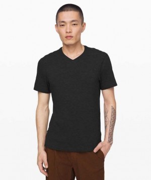 Lululemon 5 Year Basic V Erkek Üstler Siyah | QMEUAH-049