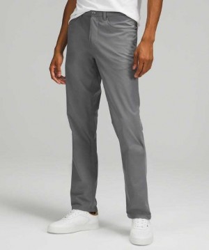 Lululemon ABC Classic-Fit Pant 28" Warpstreme Online Only Erkek Pantolon Gri | VGPQMZ-507