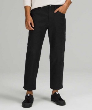 Lululemon ABC Crop Pant Relaxed Erkek Pantolon Siyah | JCFWHG-872