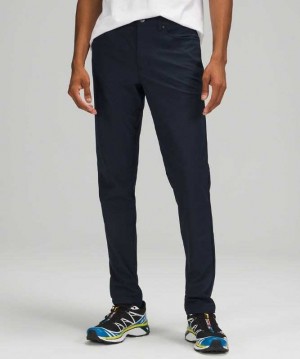 Lululemon ABC Pant Slim 28" Warpstreme Erkek Pantolon Lacivert | JTGNLU-642