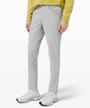 Lululemon ABC Pant Slim 28" Warpstreme Erkek Pantolon Gümüş | EJROKH-834