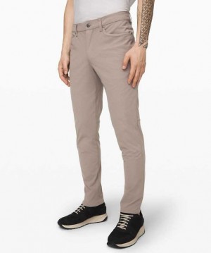 Lululemon ABC Pant Slim 30"L Erkek Pantolon Carbon Dust | PVMUWI-152