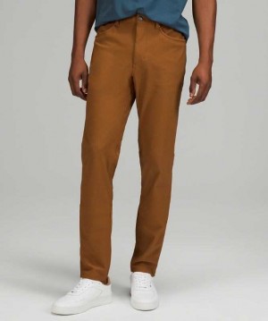 Lululemon ABC Pant Slim 34"L Cord Erkek Pantolon Bakır Kahverengi | IWUHXY-251