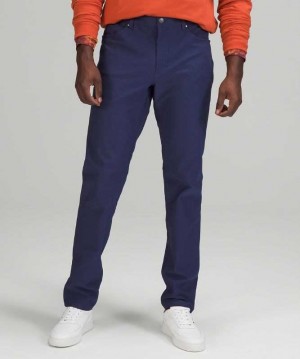 Lululemon ABC Pant Slim 34"L Cord Erkek Pantolon Night Sea | FANISC-754