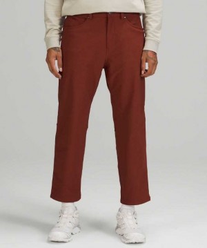 Lululemon ABC Relaxed-Fit Crop Pant Cord Erkek Pantolon Kahverengi | UZTKCG-438