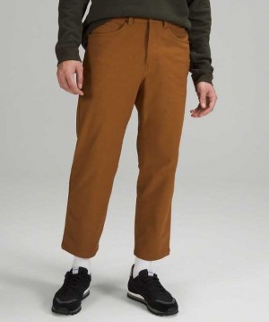 Lululemon ABC Relaxed-Fit Crop Pant Cord Erkek Pantolon Bakır Kahverengi | FLSKCJ-098