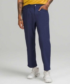 Lululemon ABC Relaxed-Fit Crop Pant Cord Erkek Pantolon Night Sea | HBNLJG-164