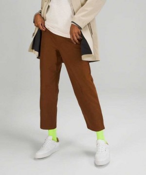 Lululemon ABC Relaxed-Fit Crop Pant Utilitech Erkek Pantolon Bakır Kahverengi | HNVRSB-972