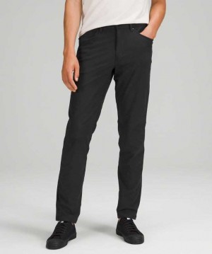 Lululemon ABC Relaxed-Fit Pant 34" Warpstreme Erkek Pantolon Siyah | WLAJTR-820