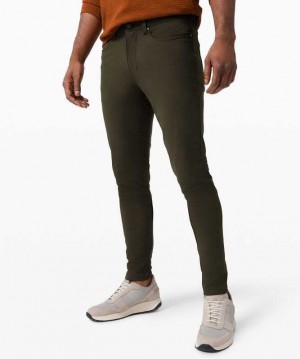 Lululemon ABC Skinny-Fit Pant 32" Warpstreme Online Only Erkek Pantolon Koyu Zeytin Yeşili | UIZGLD-576