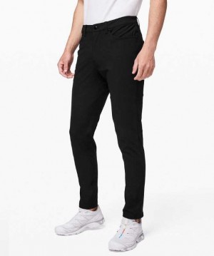 Lululemon ABC Slim-Fit Pant 37" Warpstreme Online Only Erkek Pantolon Siyah | BKFXIS-149