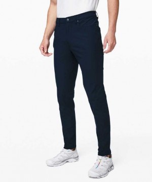 Lululemon ABC Slim-Fit Pant 37" Warpstreme Online Only Erkek Pantolon Lacivert | ZWBVEK-961