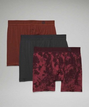 Lululemon AIM Boxer 3 Pack Erkek İç Giyim Kahverengi Obsidian | MLBVFC-143