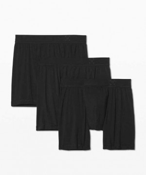 Lululemon AIM Boxer 3 Pack Erkek İç Giyim Siyah Siyah Siyah | GHPABK-394