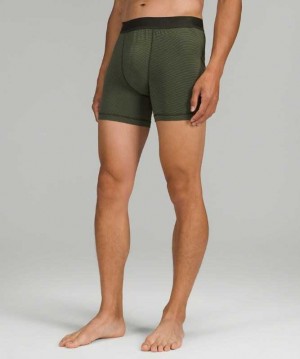 Lululemon AIM Boxer Erkek İç Giyim Baskılı Zeytin Yeşili Koyu Zeytin Yeşili | OIFZMC-936