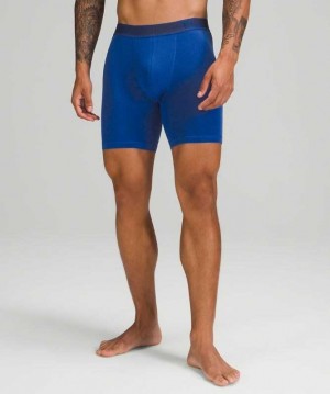 Lululemon AIM Boxer Long Mesh Erkek İç Giyim Mavi | FRKBQU-976