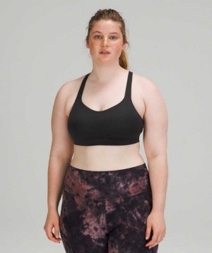 Lululemon Adapt and Align Light Support, C–E Cups Kadın Spor Sütyeni Siyah | BRHMSA-738