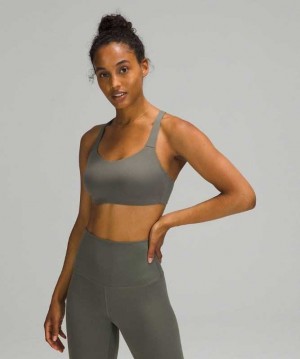 Lululemon Adapt and Align Light Support, C–E Cups Kadın Spor Sütyeni Gri | SNLKOQ-603