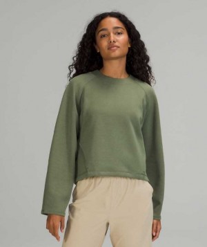 Lululemon AirWrap Modal Crew Online Only Kadın Tişörtü Yeşil | JSGKBE-503