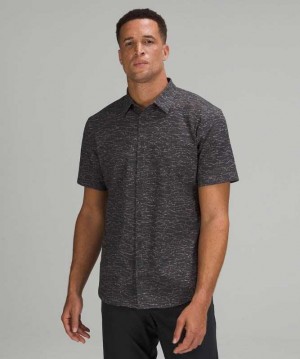 Lululemon Airing Easy Sleeve Shirt Erkek Üstler Camo Pembe Gri | IRFNKW-396