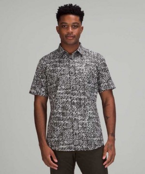 Lululemon Airing Easy Sleeve Shirt Erkek Üstler Fleur Motion Grid Multi | TPQXSN-647
