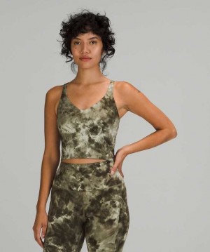 Lululemon Align™ Cropped Kadın Üstler Açık Zeytin Yeşili | TCIWRY-650