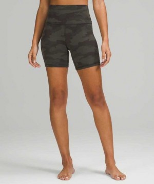 Lululemon Align HR 6" Kadın Şort Camo Koyu Zeytin Yeşili | BMYWAQ-756
