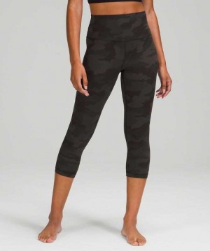 Lululemon Align HR Crop 21" Kadın Pantolon Camo Koyu Zeytin Yeşili | ODLXCF-132