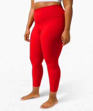 Lululemon Align HR Pant 25" Kadın Tayt Koyu Kırmızı | LTXEMK-792