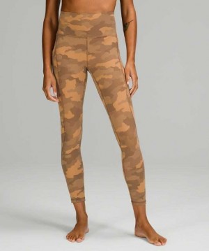 Lululemon Align HR Pant 25" Pockets Kadın Tayt Camo Bej Rengi | SUYGIF-509