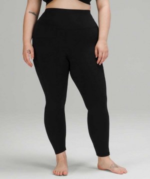 Lululemon Align™ High-Rise 25" Pockets Kadın Tayt Siyah | KWQVGA-604