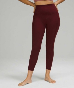 Lululemon Align™ High-Rise 25" Pockets Kadın Tayt Kırmızı | SZBDYK-218