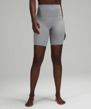 Lululemon Align™ High-Rise 8" Pockets Kadın Şort Gri | HTMBVD-193