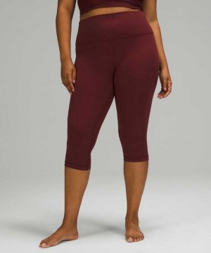 Lululemon Align™ High-Rise Crop 17" Kadın Pantolon Kırmızı | HIVFZT-796