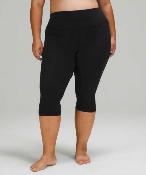 Lululemon Align™ High-Rise Crop 17" Kadın Pantolon Siyah | HLTWMG-164