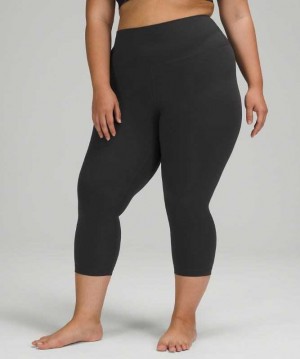 Lululemon Align High-Rise Crop 21" Kadın Tayt Gri | PZILOB-710