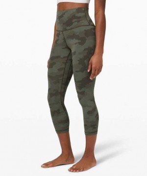 Lululemon Align High-Rise Crop 21" Kadın Tayt Camo Yeşil | BUKSHM-345