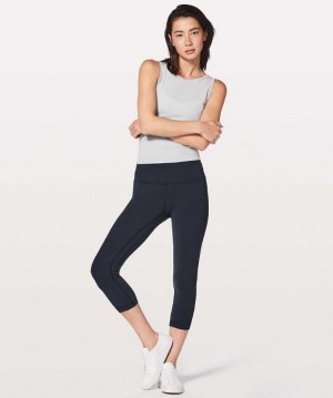 Lululemon Align High-Rise Crop 21" Kadın Tayt Lacivert | BYIMJL-612