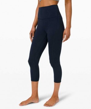 Lululemon Align™ High-Rise Crop with Pockets 23" Kadın Tayt Lacivert | BRTZCI-289
