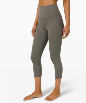 Lululemon Align™ High-Rise Crop with Pockets 23" Kadın Tayt Gri | WNEMJC-397