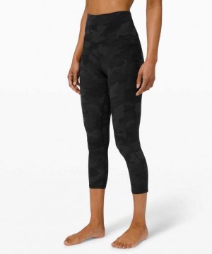 Lululemon Align™ High-Rise Crop with Pockets 23" Kadın Tayt Camo Koyu | ZDGJHX-605